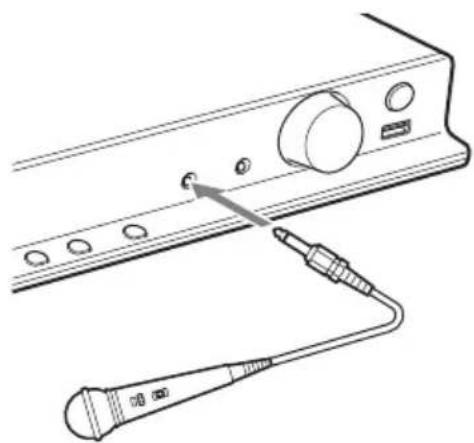 Line drawing of a device with a probe inserted into a terminal block (no text or symbols)