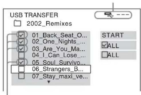 USB TRANSFER 2002_Remixes 01_Back_Seat_O... 02_One_Nights... 03_Are_You_Ma... 04_I_Can_Lose... 05_Soul_Survivo... 06_Strangers_B... 07_Stay_maxi_ve... START ALL ALL