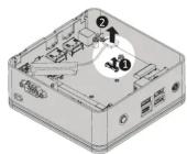 GIGABYTE GB-BRi3H-10110 - D) BRIX s Support Additional SATA 6Gbps HDD: How to Install 2.5" HDD - 1