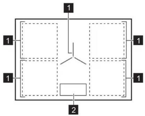 graph TD A["1"] --> B["Central Node"] B --> C["1"] B --> D["1"] B --> E["1"] B --> F["1"] B --> G["2"]