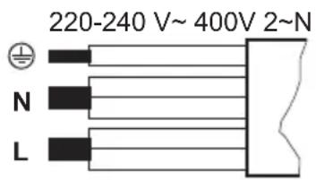 220-240 V~ 400V 2~N N L
