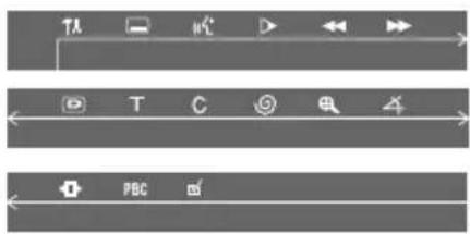 Screenshot of a media player interface with menu bar, playback controls, and navigation buttons