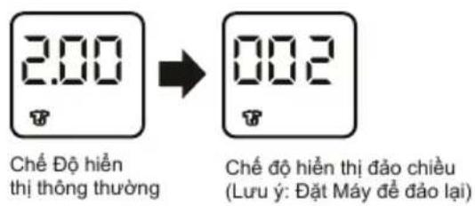 2.00 Chế độ hiển thị thông thường, 0.02 Chế độ hiển thị đảo chiều (Lưu ý: Đặt máy để đảo lại).