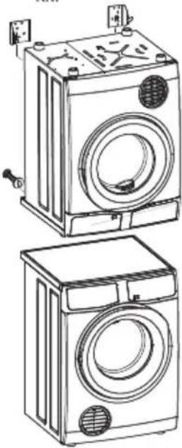 Line drawing of two separate washing machines, one front and one side, with no text or symbols.