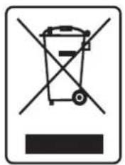 Prohibition sign depicting a trash bin crossed out by a diagonal line, indicating no waste or discharge.