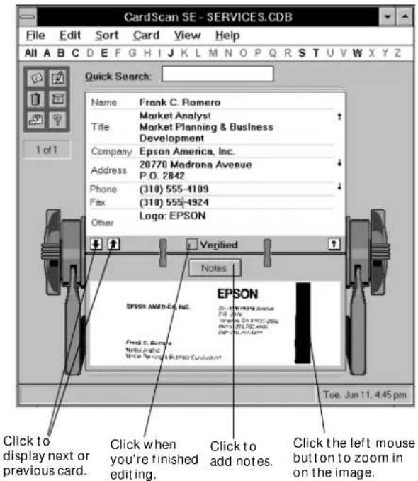 CardScan SE - SERVICES.CDB. File Edit Sort Card View Help. All ABCDEFGHIJKLMNOPQRSTUVWXYZ. Quick Search: Name Frank C. Romero. Market Analyst. Title Market Planning & Business Development. Company Epson America, Inc. Address 20770 Madrona Avenue. P.O. 2842. Phone (310) 555-4109. Fax (310) 555-4924.…