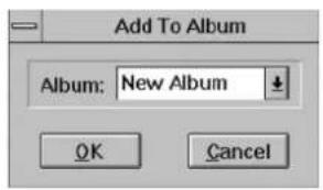 Add To Album Album: New Album OK Cancel