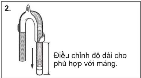 2. Điều chỉnh độ dài cho phù hợp với máng.