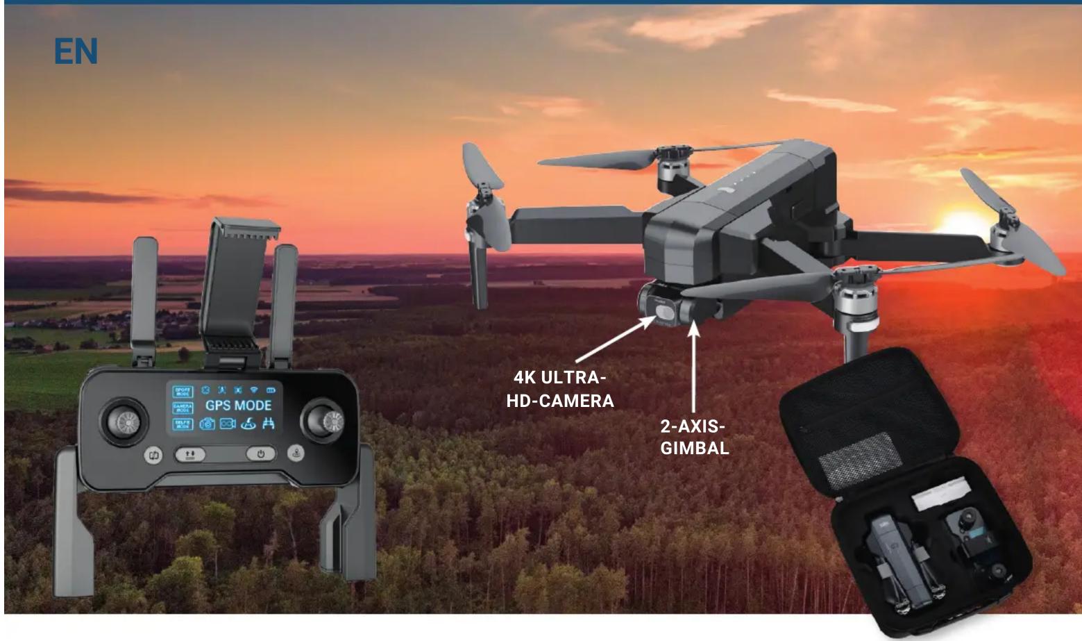 EN 4K ULTRA- HD-CAMERA 2-AXIS- GIMBAL