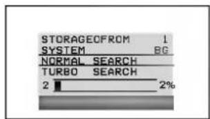 STORAGE FROM 1 SYSTEM BG NORMAL SEARCH TURBO SEARCH 2 2%