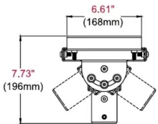 6.61" (168mm) 7.73" (196mm)