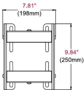 7.81" (198mm) 9.84" (250mm)