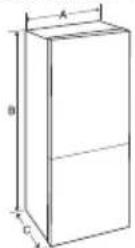 LG GBB60SWFFS - Dimensions and Clearances - 1