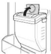Line drawing of a handwashing station with a handbag and outlet (no text or symbols)