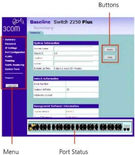 3COM Baseline Switch 2250 Plus Summary Summary System Information Switch Name: Status: 22 Status: 1 Limit: 1 System Up Time: 3 days 4 hours 50 minutes Switch Information Fork Number: Number of Ports: 36 Hold-in-Port Version: Management Software Information Fork Name: 0.0000 Fork ID: 0000000000000000…