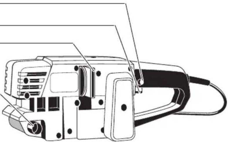 Technical line drawing of a handheld electronic device with labeled components (no text or symbols).