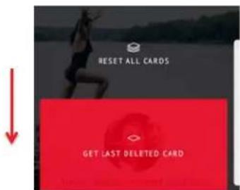 RESET ALL CARDS GET LAST DELETED CARD