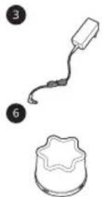 Simple line drawing of a medical or laboratory device with a curved tube and a star-shaped container (no text or symbols).