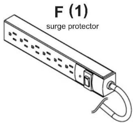 F (1) surge protector