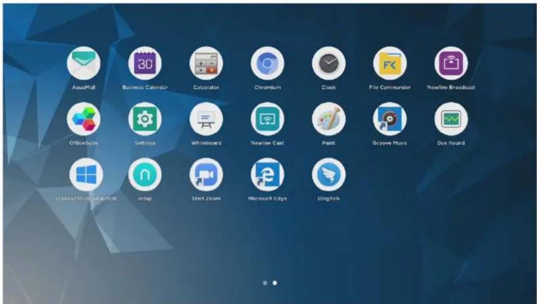 AssaMall Business Calendar Calculator Chromium Clock File Commander Newline Broadcast Office Suite Settings Whiteboard Newline Cast Paint Groove Music Bus Hound 123456785024947EPC setup Start Zoom Microsoft Edge DingTalk