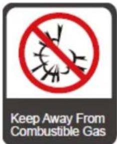 Keep Away From Combustible Gas