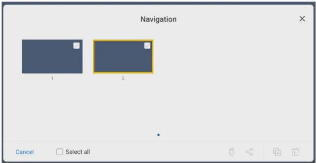 Navigation 1 2 Cancel Select all