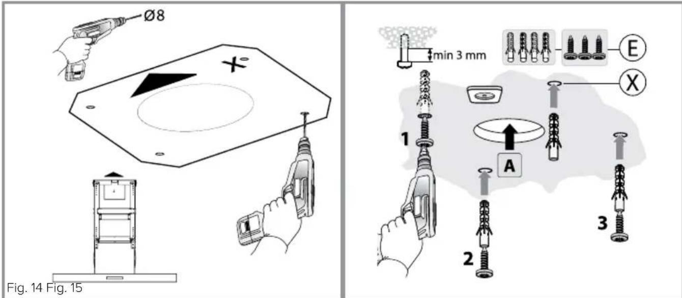 Ø8 Fig. 14 Fig. 15 min 3 mm 1 A 2 3 E X