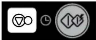 Three abstract icons: a square with two circles, a clock, and a diamond-shaped symbol (no text or labels)