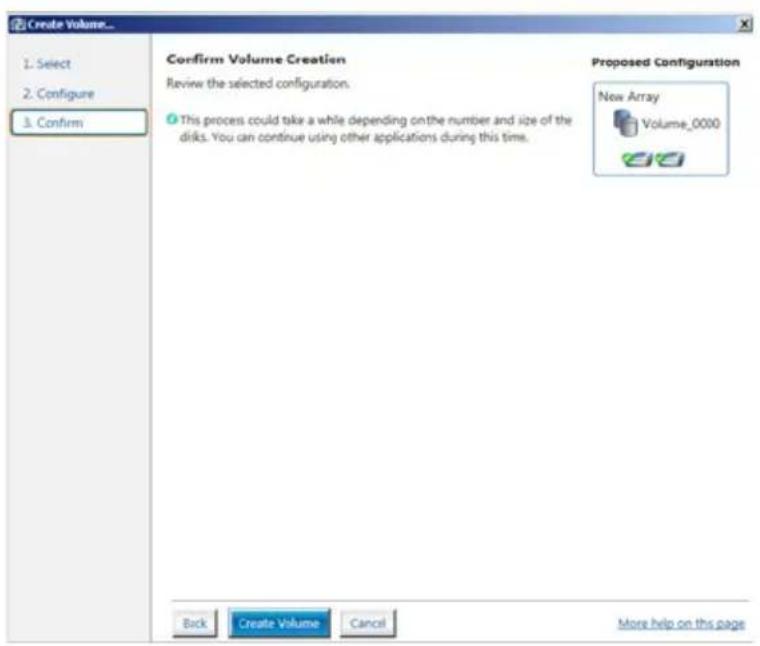 ASUS TS700-E7/RS8 - 確認建立,請點選 Create Volume 繼續。 - 2