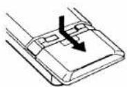 SONY HCD-451 - Inserting batteries into the remote - 1