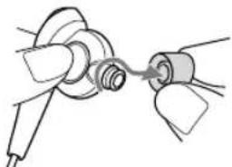 Pure mechanical diagram showing a shaft and connecting rod assembly without any text or symbols