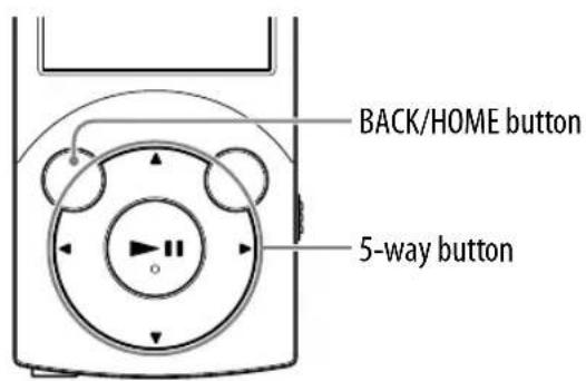 BACK/HOME button 5-way button