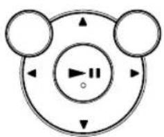 Simple diagram with three circles and directional arrows inside a circle (no text or symbols)