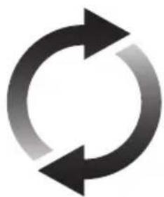 Circular arrow symbol with two opposing arrows forming a cycle (no text or symbols)