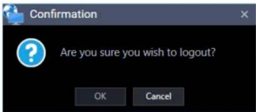 Confirmation. Are you sure you wish to logout? OK Cancel