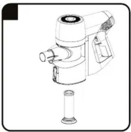 Line drawing of a mechanical device with a cylindrical base and cylindrical body (no text or symbols)