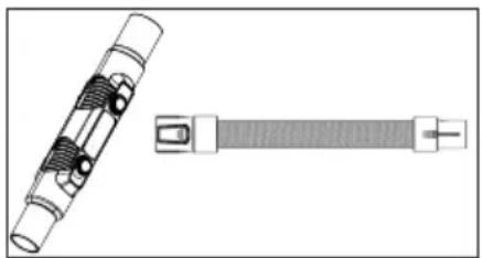 Technical illustration of a mechanical component with threaded shaft and flange (no text or symbols)