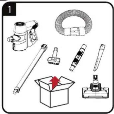 Illustration of various mechanical and electrical components including a microscope, coil, shafts, and a box with a red arrow (no text or symbols)
