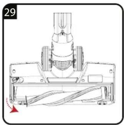 Technical line drawing of a vacuum cleaner assembly (no text or symbols)