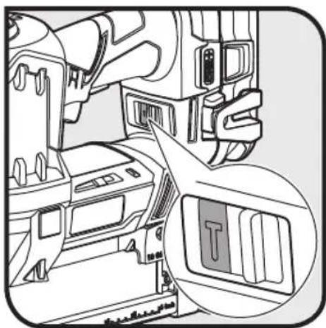 Diagram of a vehicle dashboard with a hand inserting a component, showing no text or symbols.