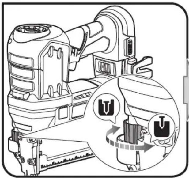Technical illustration of a mechanical device with a magnified inset showing internal components (no text or symbols)