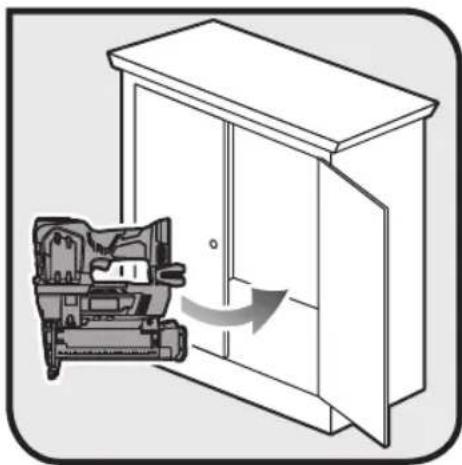 Diagram of a door with an open door and a mechanical component inside, showing a curved arrow indicating rotation (no text or symbols)