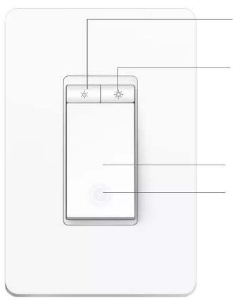 Diagram of a smartphone with labeled buttons and indicators for display or notification functions