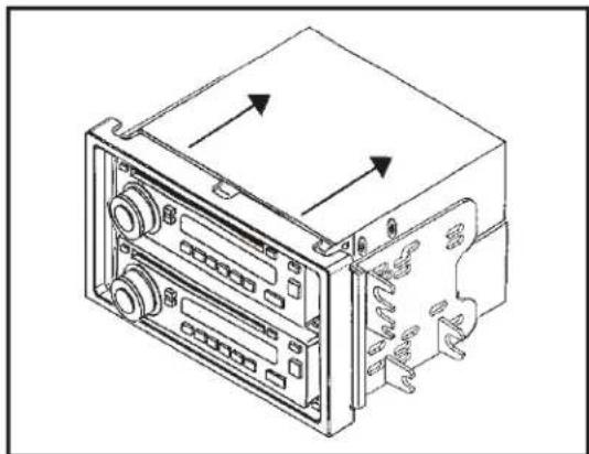 Technical line drawing of a device chassis with ports and connectors (no text or symbols)