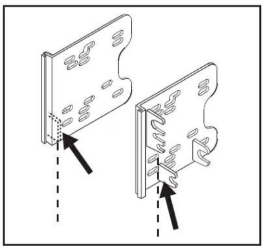 Diagram showing two views of a device with internal components and arrows indicating direction (no text or symbols)