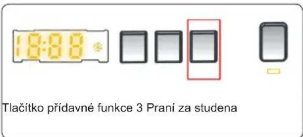 18:88 Tlačitko přídavné funkce 3 Praní za studena