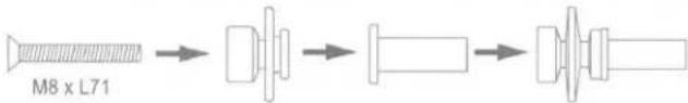 graph LR A["M8 x L71"] --> B["Component"] B --> C["Component"] C --> D["Component"]