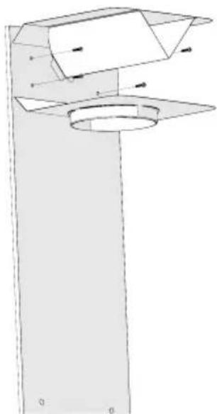 GRUNDIG GDKP2460BC - Instalarea deflectorului de aer - 3