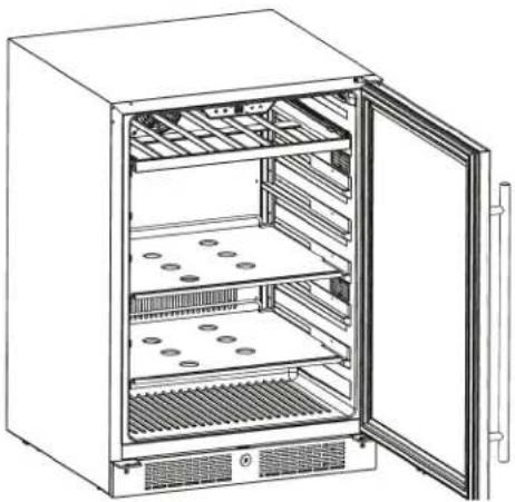 Zephyr Presrv PRB24C01AG-ADA - Removing the Glass Shelves - 1