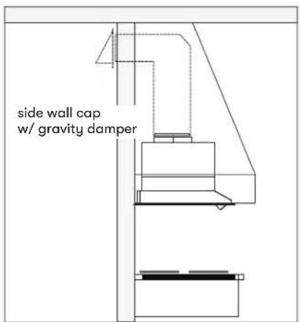 side wall cap w/ gravity damper
